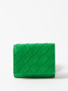 Bottega Veneta - Intrecciato Leather Tri-fold Wallet - Womens - Green