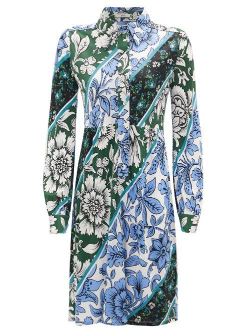 Matchesfashion.com Erdem - Tullio Modotti Wallpaper-print Shirt Dress - Womens - Green Print
