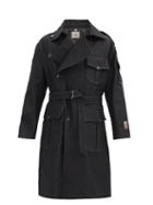 Matchesfashion.com Boramy Viguier - Patch-pocket Cotton-denim Trench Coat - Mens - Black