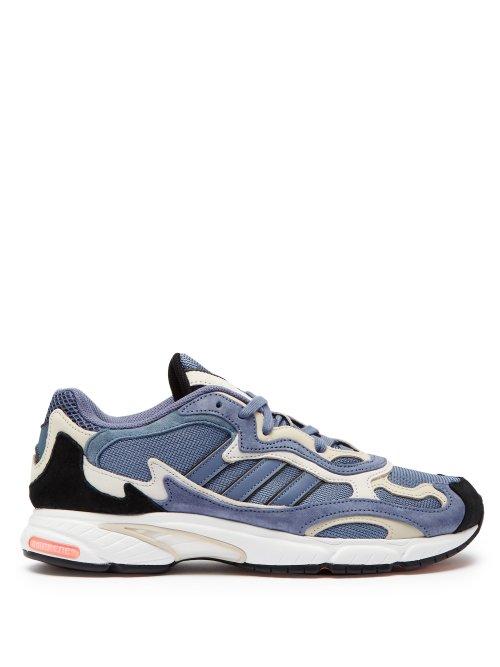 Matchesfashion.com Adidas Originals - Temper Run Suede Low Top Trainers - Mens - Blue