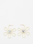 Bea Bongiasca - Flower Topaz, Enamel & 9kt Gold Earrings - Womens - Blue White