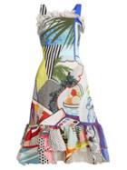 Matchesfashion.com Mary Katrantzou - Kara Pop Art Print Crepe Dress - Womens - Multi
