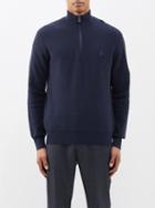 Polo Ralph Lauren - Logo-embroidered Half-zip Cotton-piqu Sweatshirt - Mens - Navy