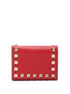 Matchesfashion.com Valentino - Rockstud Leather Wallet - Womens - Red