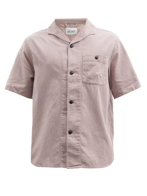 Matchesfashion.com Albam - Miles Cotton-needlecord Shirt - Mens - Purple