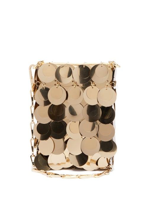 Matchesfashion.com Paco Rabanne - Sparkle 1969 Mini Sequinned Cross Body Bag - Womens - Gold