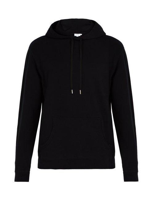 Matchesfashion.com Sunspel - Cotton Hooded Sweatshirt - Mens - Black