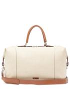 Matchesfashion.com Mtier London - Vagabond Linen & Leather Duffle Bag - Womens - Beige Multi
