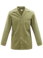 L.e.j - Le Plage Patch-pocket Cotton-herringbone Jacket - Mens - Khaki