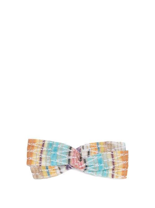 Matchesfashion.com Missoni Mare - Zigzag Stripe Knitted Cotton Blend Headband - Womens - Multi