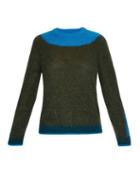 Kenzo Colour-block Mohair And Wool-blend Sweater