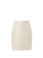 Matchesfashion.com Gucci - Gg-jacquard Wool-blend Mini Skirt - Womens - Ivory