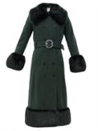Matchesfashion.com Shrimps - River Faux Fur-trimmed Recycled Wool-blend Coat - Womens - Green