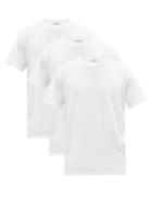 Mens Basics Cdlp - Pack Of Three Lyocell-blend Jersey T-shirts - Mens - White