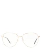 Matchesfashion.com Stella Mccartney - Oversized Round Metal Glasses - Womens - Rose Gold