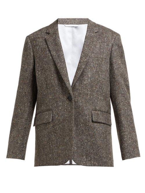 Matchesfashion.com Calvin Klein 205w39nyc - Oversized Single Breasted Wool Tweed Blazer - Womens - Beige