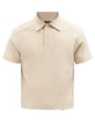 Jacquemus - Asymmetric Cotton-piqu Polo Shirt - Mens - Beige