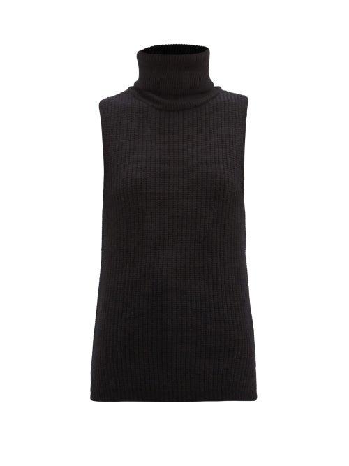 Matchesfashion.com La Collection - Deborah Sleeveless Roll-neck Cashmere Sweater - Womens - Black