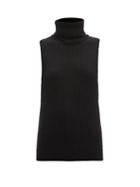 Matchesfashion.com La Collection - Deborah Sleeveless Roll-neck Cashmere Sweater - Womens - Black