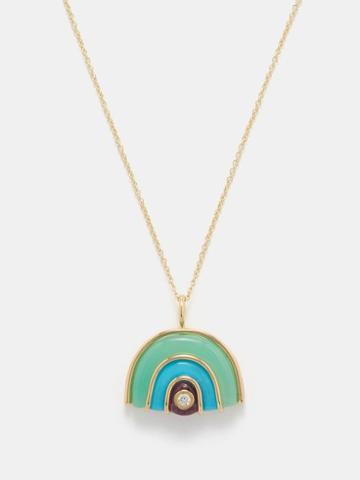 Brent Neale - Marianne Rainbow Chrysoprase & 18kt Gold Necklace - Womens - Gold Multi