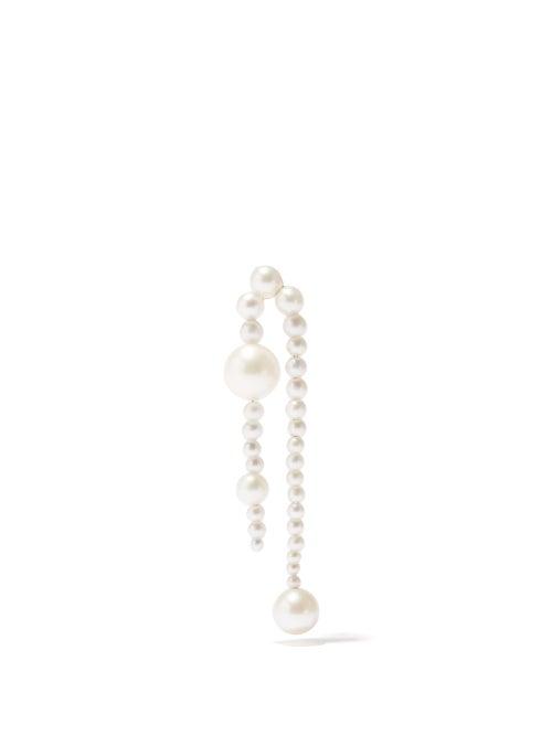 Sophie Bille Brahe - Splash Nuit Pearl Single Earring - Womens - Pearl