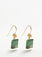Roxanne Assoulin - The Drop Cubic Zirconia & Gold-plated Earrings - Womens - Green Multi