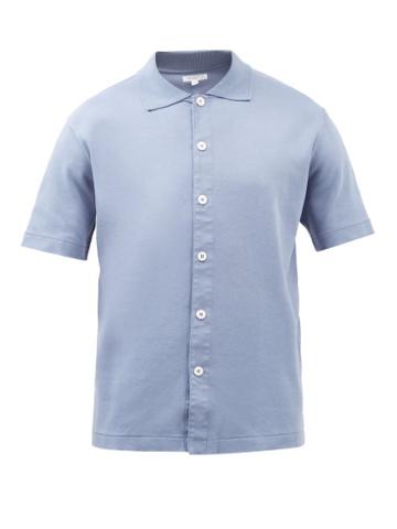 Lady White Co. - Cotton-jersey Short-sleeved Shirt - Mens - Blue