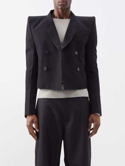 Rick Owens - Alice Cropped Wool Blazer - Mens - Black