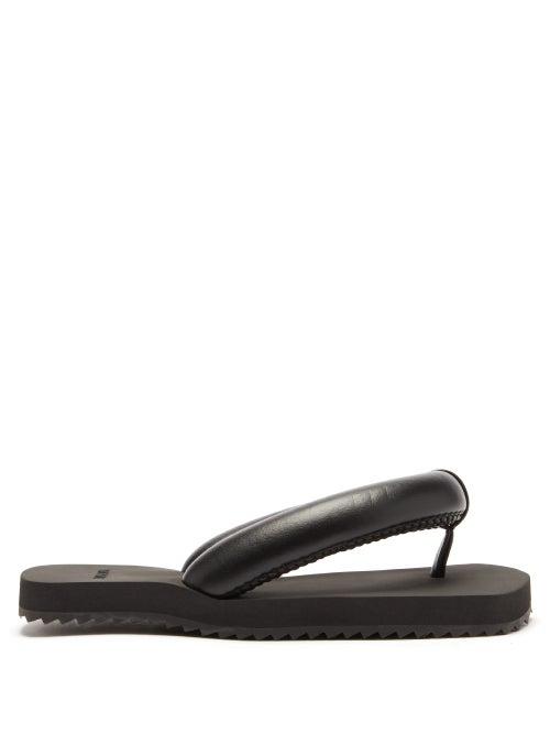 Matchesfashion.com Yume Yume - Suki Padded Faux-leather Sandals - Womens - Black