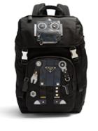 Prada Robot Stud And Leather-embellished Nylon Backpack
