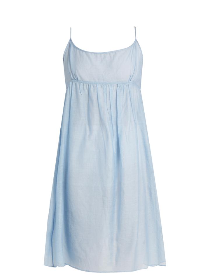 Thierry Colson Slip Cotton And Silk-blend Mini Dress
