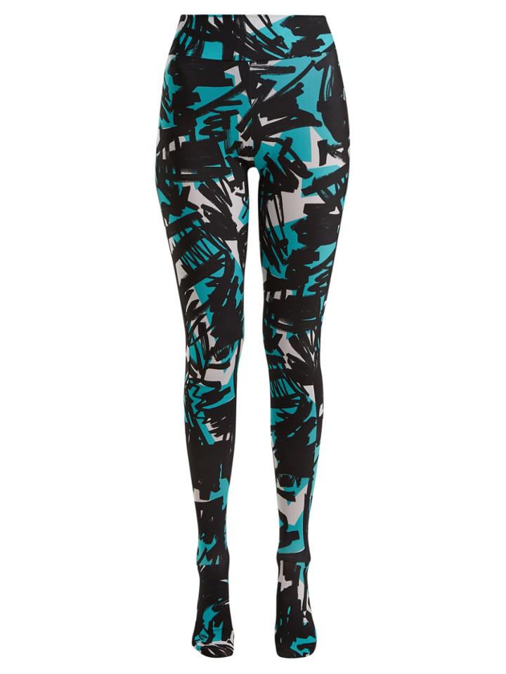 Burberry Graffiti-print Footed Leggings