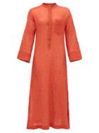 Matchesfashion.com Three Graces London - August Cotton-blend Voile Kaftan - Womens - Red