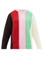 Matchesfashion.com Joostricot - Striped Wool Blend Sweater - Womens - Multi
