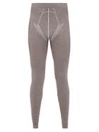 Matchesfashion.com Falke Ess - Wool Tech Virgin Wool Blend Thermal Leggings - Mens - Grey