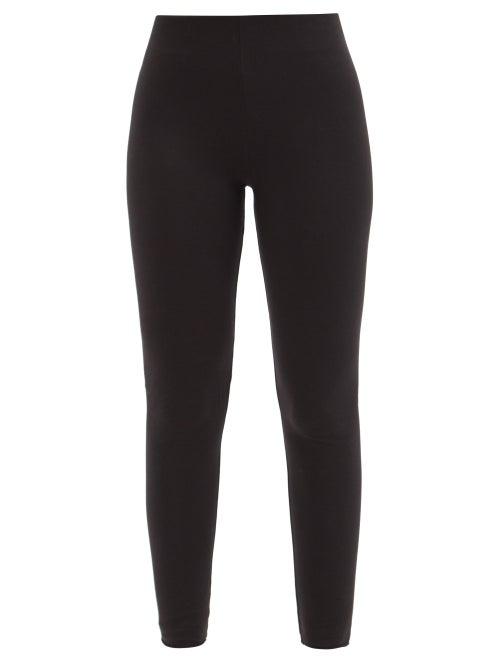 Skin - Calypso Organic Cotton-blend Jersey Leggings - Womens - Black