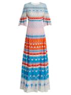 Peter Pilotto Multi-print Silk Pleated Maxi Dress