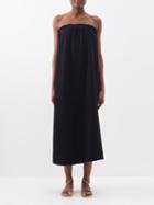 Bird & Knoll - Kahlo Strapless Cotton Dress - Womens - Black