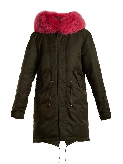 Matchesfashion.com Mr & Mrs Italy - Fur Trimmed Hooded Long Line Bomber Jacket - Womens - Dark Green