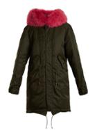 Matchesfashion.com Mr & Mrs Italy - Fur Trimmed Hooded Long Line Bomber Jacket - Womens - Dark Green