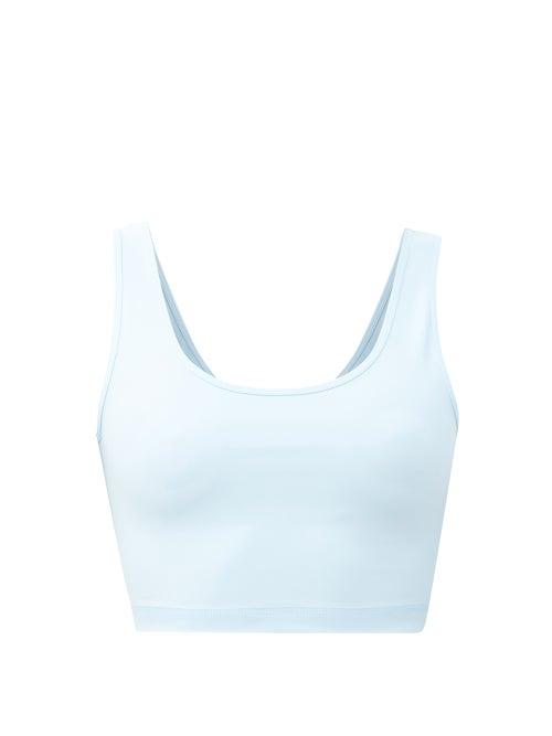 Matchesfashion.com Wardrobe. Nyc - Release 02 Scoop-neck Jersey Cropped Top - Womens - Light Blue