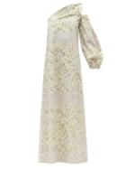 Matchesfashion.com Bernadette - Lucette Daisy-print Cotton-blend Poplin Maxi Dress - Womens - Grey Multi