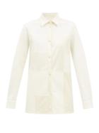 Jil Sander - Patchwork Wool-twill Shirt - Womens - White