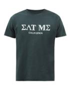 Erl - Eat Me-print Cotton-jersey T-shirt - Mens - Green