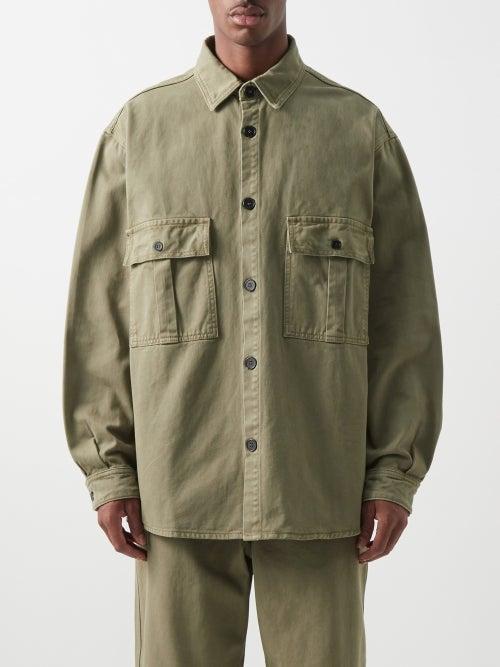 Raey - Flap-pocket Organic-cotton Shacket - Mens - Khaki