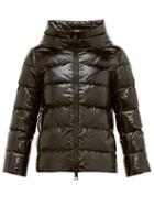 Matchesfashion.com Herno - Lacquer Finish Down Filled Jacket - Womens - Black