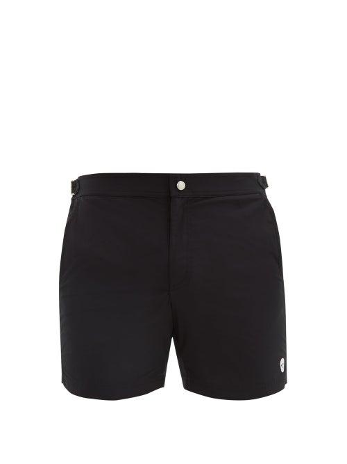 Matchesfashion.com Alexander Mcqueen - Skull Embroidered Swim Shorts - Mens - Navy