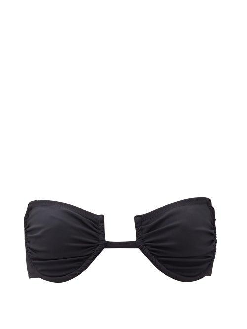 Matchesfashion.com Fisch - Coquillage Underwired Halterneck Bikini Top - Womens - Black