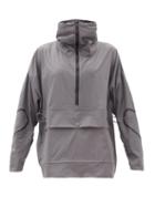 Matchesfashion.com Adidas By Stella Mccartney - High-neck Half-zip Windbreaker Jacket - Womens - Grey