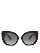 Matchesfashion.com Valentino - V Plaque Square Acetate Sunglasses - Womens - Black